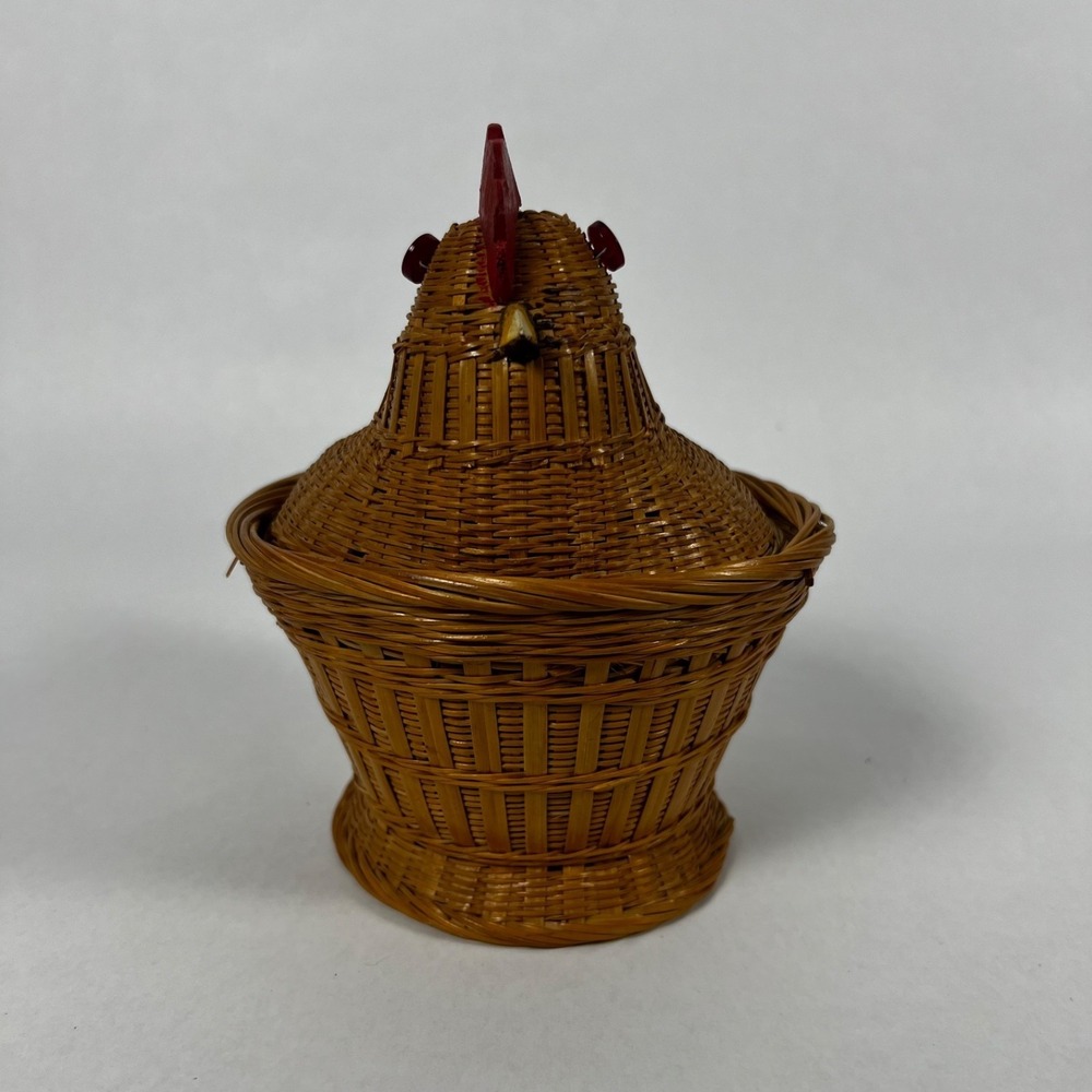 Unbranded Hen on Nest Wicker Basket Unisex OS Brown Good Cottagecore Candy Dish - Picture 5 of 8
